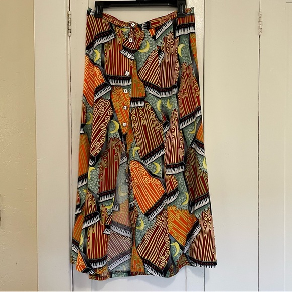 Bayou Wear print skirt New Orleans Jazz piano size medium - Picture 1 of 8